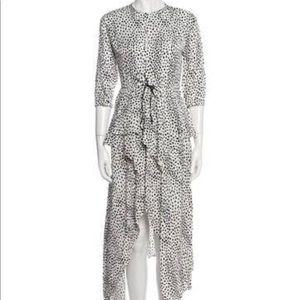 Maje White Black high low maxi dress